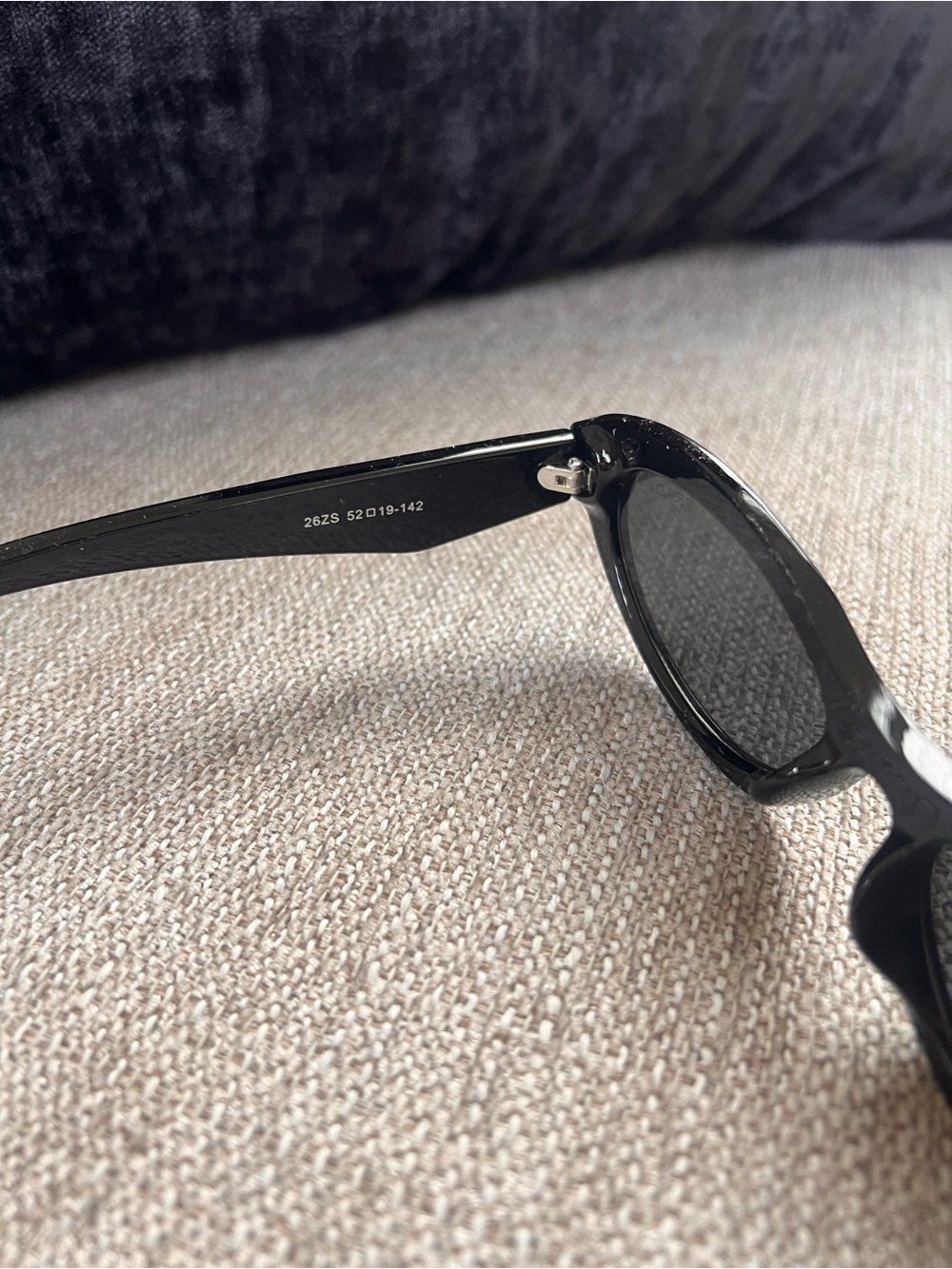 Prada Symbole Irregular Black Oval PR 26ZS Women's Sunglasses - Picture 5 of 6